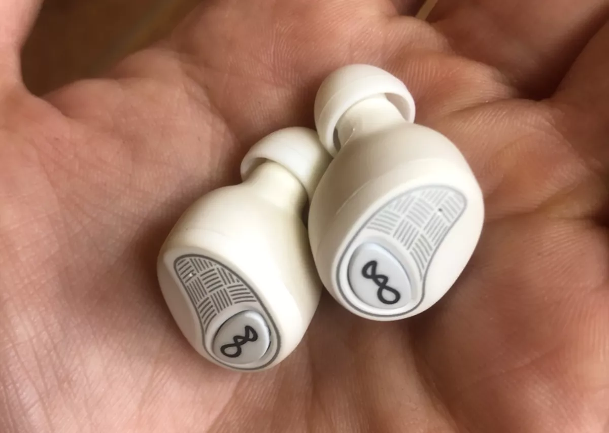 Close up of earbuds