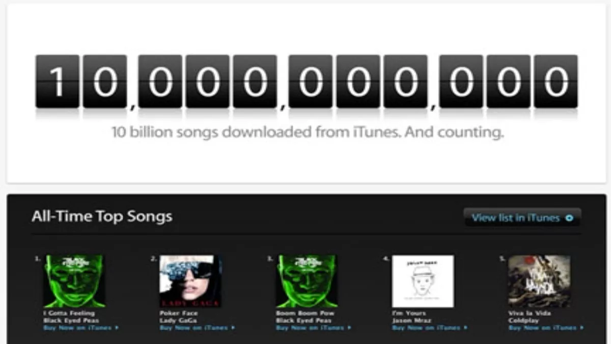 iTunes reaches 10 billion songs downloaded
