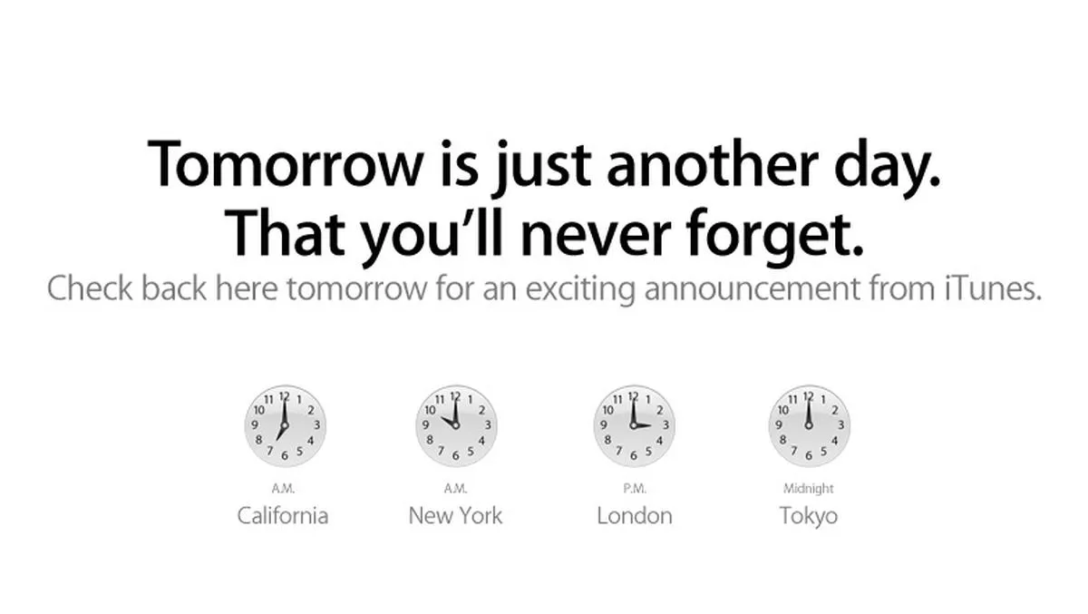 Apple teases unforgettable iTunes announcement - Updated