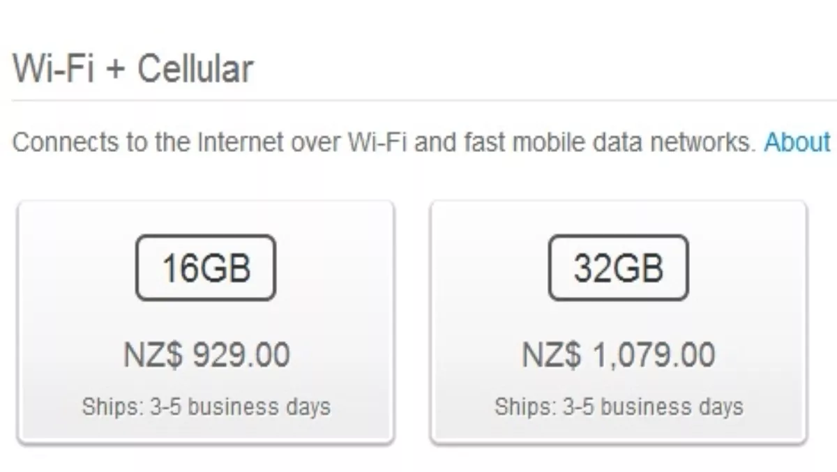 LTE iPad rebranded as 'cellular'