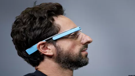 Google glass blue profile