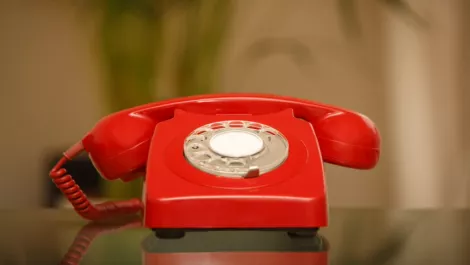Red home phone