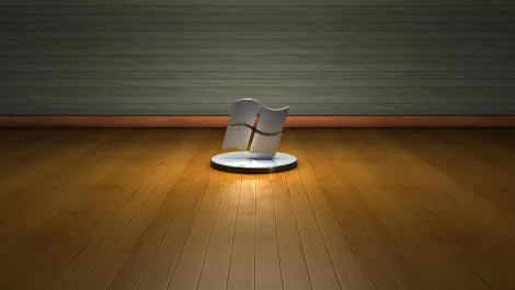 Silver colored 2d microsoft logo wallpaper