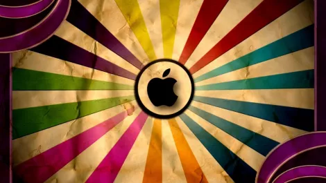 Inspiring vintage apple logo background hd wallpaper