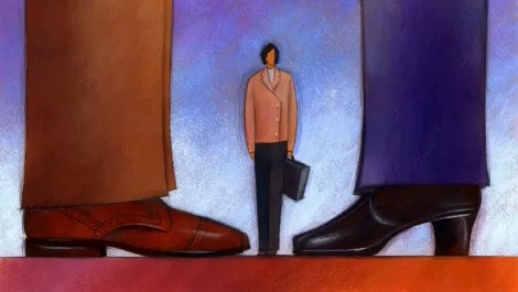 Businesswoman overwhelmed