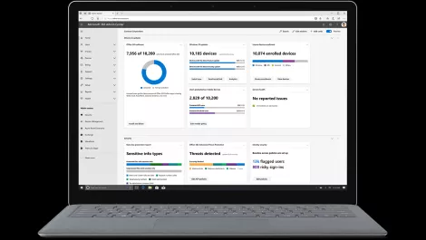 Admin center on laptop b