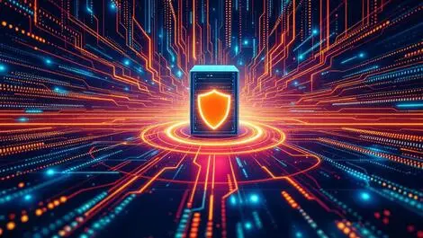 Digital data streams converging on protected central network server shield