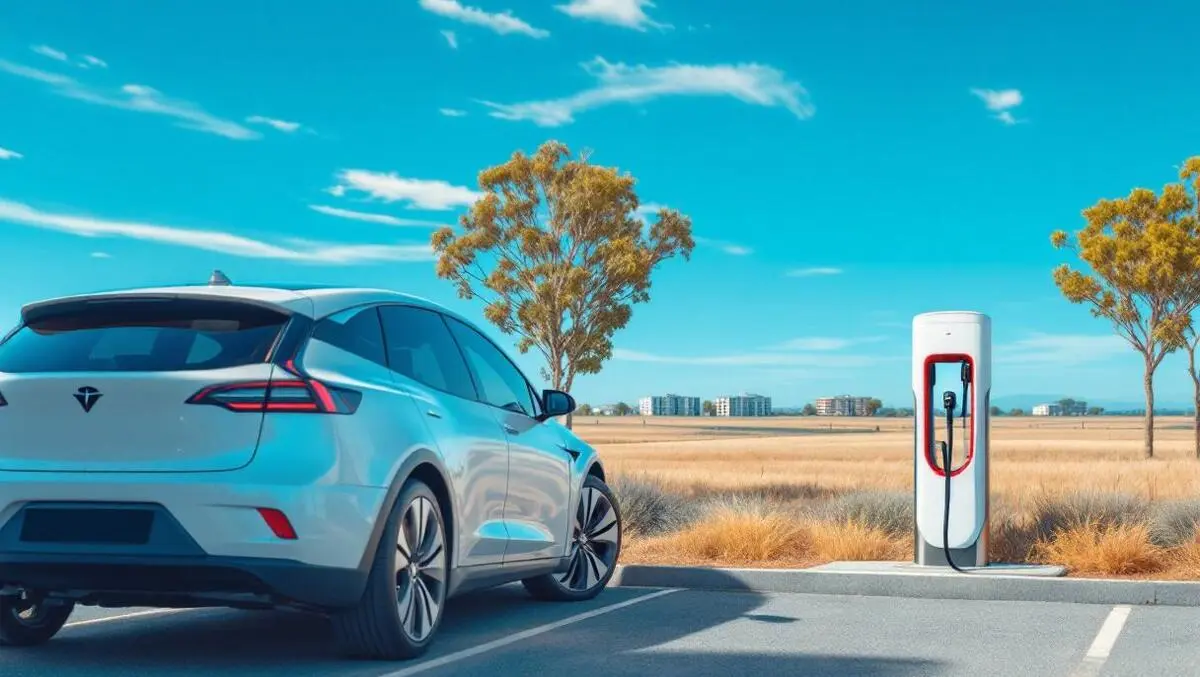 Electric vehicle charging station rural australia apartments wide sky
