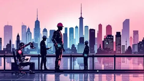 Canadian city skyline ai automation technology jobs robotic arms