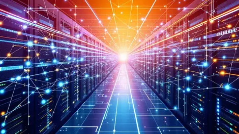 Modern data center network servers routers ai wireless data flow optimization