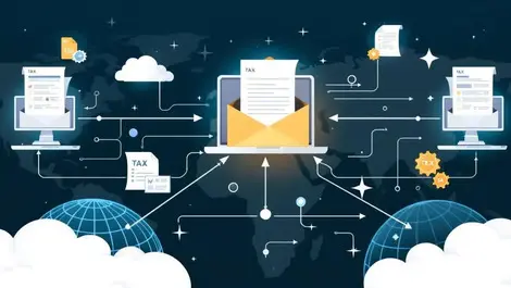 Automated tax processing international compliance digital documents servers