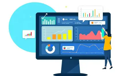 Digital analytics workplace management insights colorful charts graphs