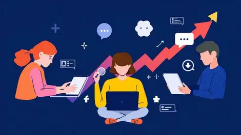 Digital accessibility people using laptops smartphones tablets growth