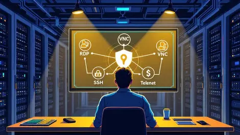 It admin server room zero trust remote access rdp ssh vnc telnet