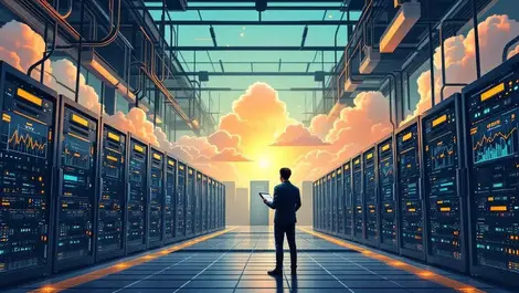 Corporate data center gpu racks cloud cables it manager costs