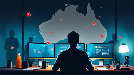 Australian corporate office cyber attack credit card vault
