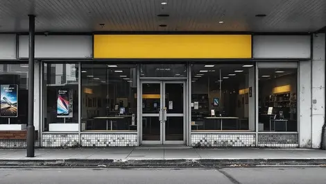 Abandoned australian mobile phone store for lease dim moody strip