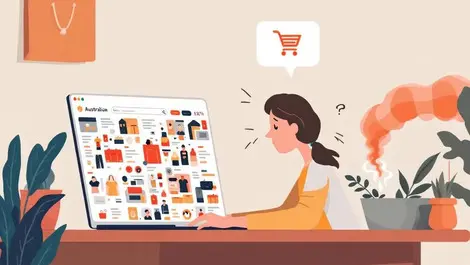 Frustrated australian online shopper chaotic product grid filters