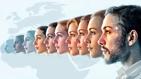 Global faces circuit world map ai recognition lifecycle 2026