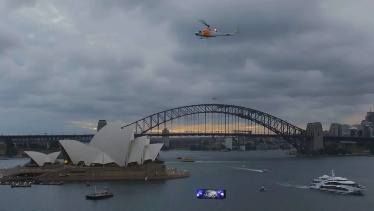 Samsung unveils Sky Portal film above Sydney Harbour